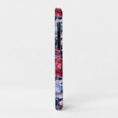 Blauwe en roze bloemen gepersonaliseerd Case-Mate iPhone case (Achterkant/links)