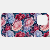 Blauwe en roze bloemen iPhone / iPad hoesje (Achterkant (horizontaal))