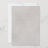 Blauwe en Roze Bloemen op Grijs & Wit Huwelijk Save The Date (Achterkant)