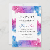 Blauwe en roze bomb Baby Kaart (Voorkant)