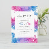 Blauwe en roze bomb Baby Kaart (Staand voorkant)