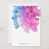 Blauwe en roze bomb Baby Kaart (Achterkant)