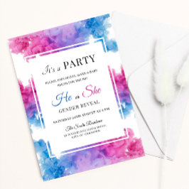 Blauwe en roze bomb Baby Kaart