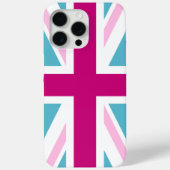 Blauwe en roze Britse vlag Case-Mate iPhone Case (Achterkant)