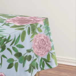 Blauwe en roze bruiloft pastel Floral Spring Tafelkleed