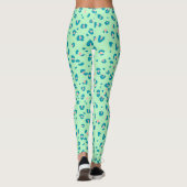 blauwe en roze cheeta luipaardprint leggings (Achterkant)