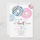 Blauwe en Roze Donut geslacht onthullen Kaart (Voorkant)