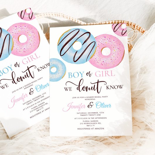 Blauwe en Roze Donut geslacht onthullen Kaart