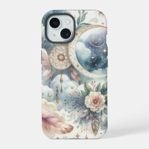 Blauwe en Roze Droomvanger iPhone 15 Case