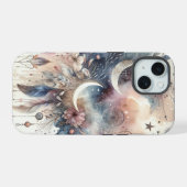 Blauwe en Roze Droomvanger iPhone 15 Case (Achterkant horizontaal)