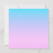 Blauwe en roze gradiëntachtergrond bedankkaart (Achterkant)