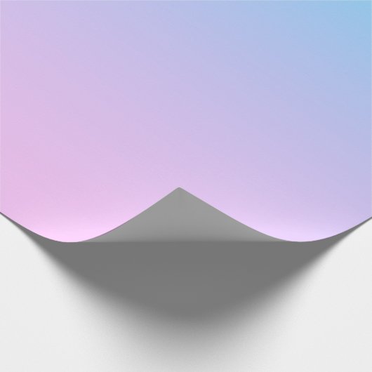 Blauwe en roze gradiëntachtergrond cadeaupapier (Hoek)