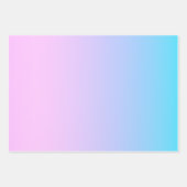 Blauwe en roze gradiëntachtergrond inpakpapier vel (Voorkant 3)