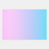 Blauwe en roze gradiëntachtergrond inpakpapier vel (Voorkant)