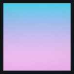 Blauwe en roze gradiëntachtergrond perfect poster<br><div class="desc">Blauwe en roze verloopkleuren.</div>