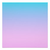 Blauwe en roze gradiëntachtergrond perfect poster (Voorkant)