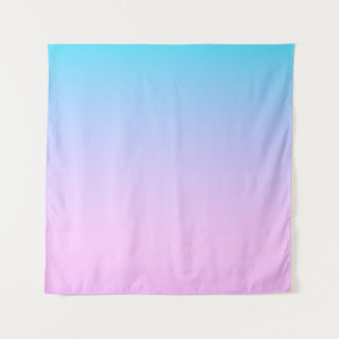 Blauwe en roze gradiëntachtergrond wandkleed