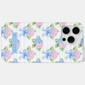 Blauwe en Roze Hortensia's Case-Mate iPhone Case (Achterkant (horizontaal))