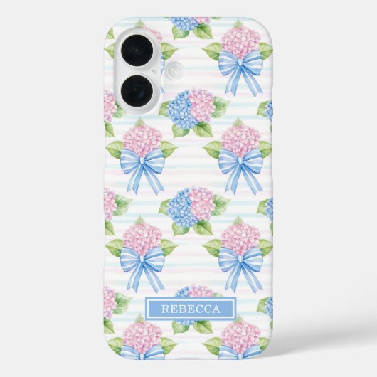 Blauwe en Roze Hortensia's  Case-Mate iPhone Case (Achterkant)
