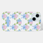 Blauwe en Roze Hortensia's Case-Mate iPhone Case (Achterkant (horizontaal))
