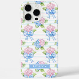 Blauwe en Roze Hortensia's iPhone 16 Pro Max Hoesje