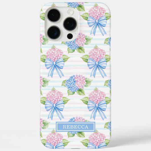 Blauwe en Roze Hortensia's Case-Mate iPhone Case (Achterkant)