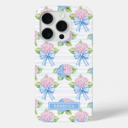 Blauwe en Roze Hortensia's Case-Mate iPhone Case (Achterkant)