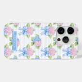 Blauwe en Roze Hortensia's Case-Mate iPhone Case (Achterkant (horizontaal))