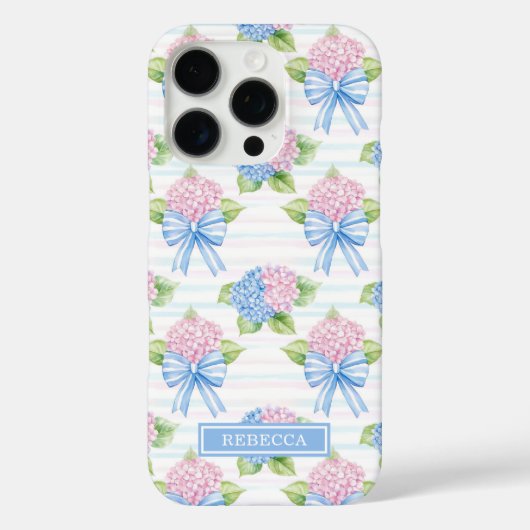 Blauwe en Roze Hortensia's Case-Mate iPhone Case (Achterkant)