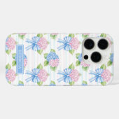 Blauwe en Roze Hortensia's Case-Mate iPhone Case (Achterkant (horizontaal))
