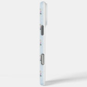 Blauwe en Roze Hortensia's met Initialen Case-Mate iPhone Case (Achterkant / Rechts)