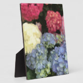 Blauwe en Roze Hydrangea Digital Flower Painting Fotoplaat (Zijkant)