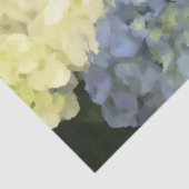 Blauwe en Roze Hydrangea Digital Flower Painting Tissuepapier (Detail)