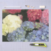 Blauwe en Roze Hydrangea Digital Flower Painting Tissuepapier (Craft)