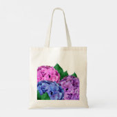 Blauwe en Roze Hydrangea Flowers Tote Bag (Achterkant)