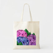 Blauwe en Roze Hydrangea Flowers Tote Bag (Voorkant)