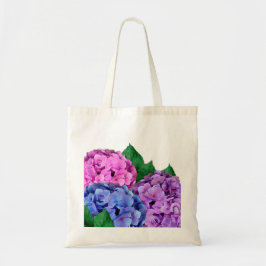 Blauwe en Roze Hydrangea Flowers Tote Bag