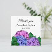 Blauwe en roze hydrangea Flowers Weddenschap Harte (Staand voorkant)