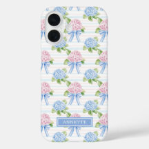 Blauwe en Roze Hydrangea Gestreepte