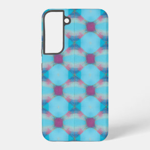 Blauwe en Roze Kaleidoscoop Telefoonhoes Samsung Galaxy Hoesje