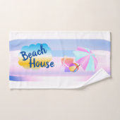 Blauwe en roze keukenset bad handdoek (Handdoek)