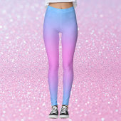 Blauwe en roze Leggings