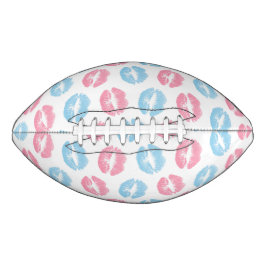 Blauwe en Roze Lippen Patroon, Lippenstift, Kus American Football