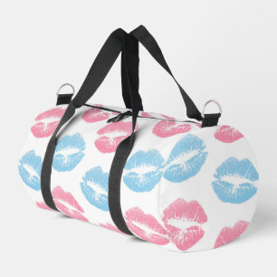 Blauwe en Roze Lippen Patroon, Lippenstift, Kus Plunjezak