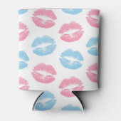 Blauwe en Roze Lippenpatroon, Lippenstift, Kus Blikjeskoeler (Voorkant)