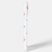 Blauwe en Roze Lippenpatroon, Lippenstift, Kus Case-Mate iPhone Case (Achterkant / Rechts)