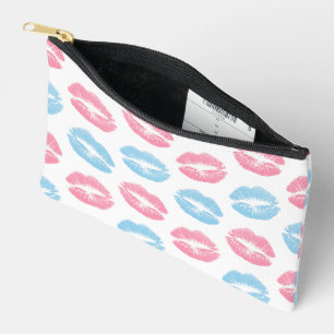 Blauwe en Roze Lippenpatroon, Lippenstift, Kus Etui