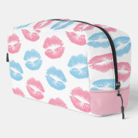 Blauwe en Roze Lippenpatroon, Lippenstift, Kus