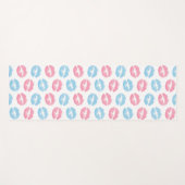 Blauwe en Roze Lippenpatroon, Lippenstift, Kus Yogamat (Voorkant (horizontaal))