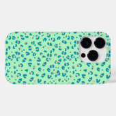 blauwe en roze luipaardprint Case-Mate iPhone case (Achterkant (horizontaal))